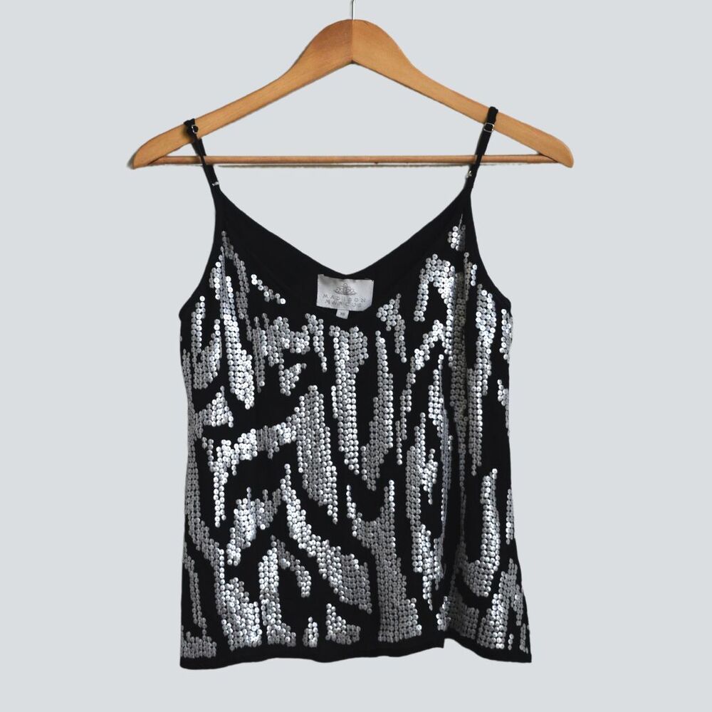 MADISON MARCUS Women's Sequine Silk Camisole Size XS